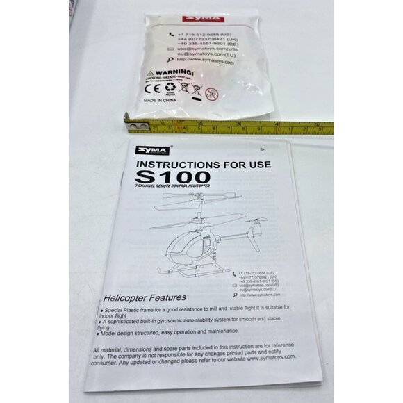 SYMA S100 MINI RC Helicopter 3.5CH Gyro Stabilizer Altitude Hold 8 yrs + Toy - Picture 7 of 16